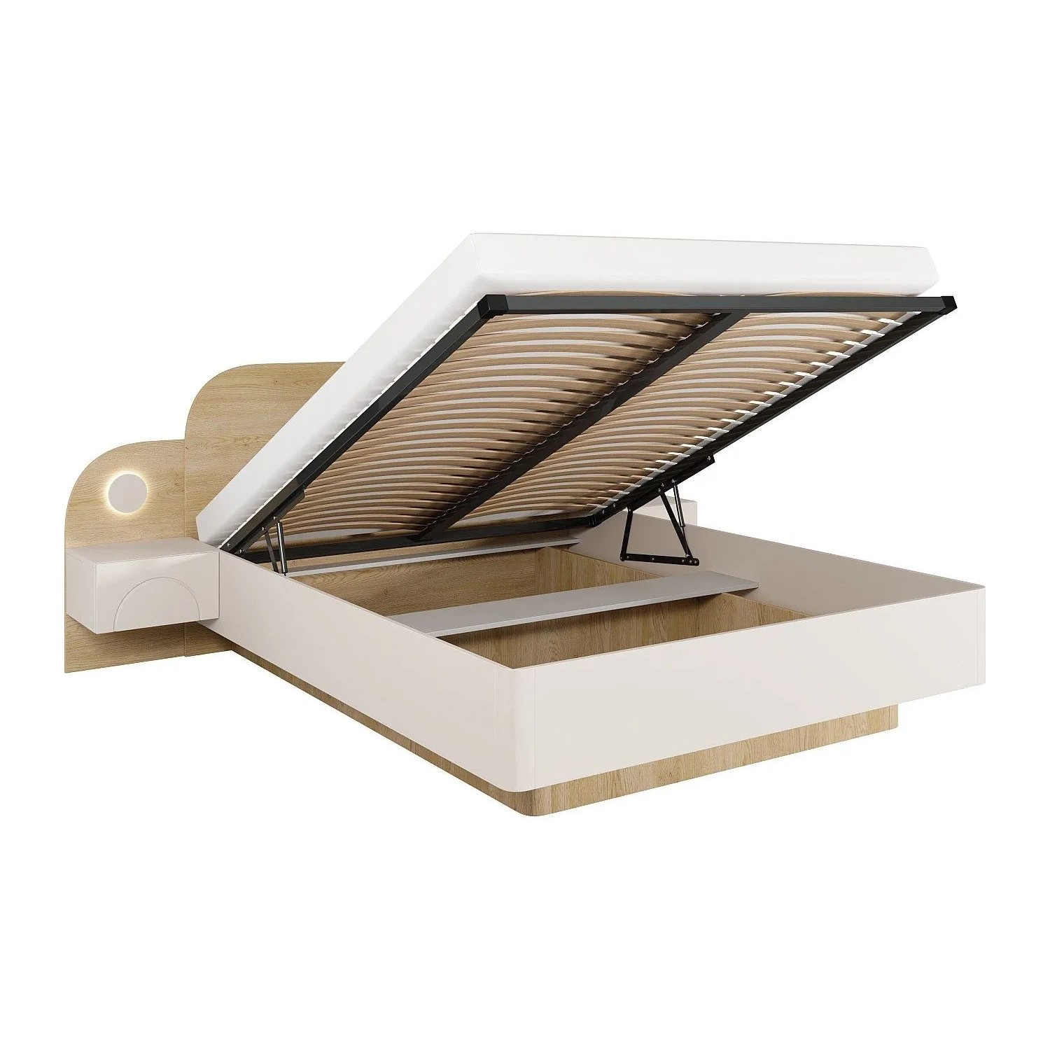 Vente-unique Bett Mit Bettkasten Dartagno Beige 243.6 cm