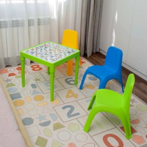 KMND Kindertisch English Alphabet Oliv 20862