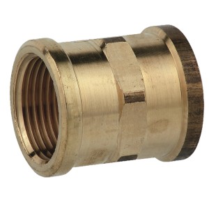 Kirchhoff Doppelmuffe aus Rotguss, 18,7 mm (1/2 IG), für Gewindefittings.