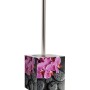 Sanilo WC-Bürste Madeira mit Orchideen- und Steinmotiv. WC-Garnitur mit Edelstahlgriff.