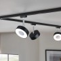 Paulmann URail LED-Spots Circle, 5W, Schwarz/Chrom, 4000K, dimmbar, an Schienensystem.