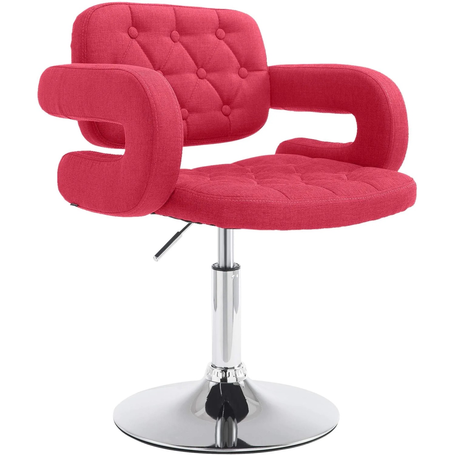 DELUKE Lounger Sessel TURKU Stoff Rot 62x55x76cm Barhocker Loungesessel Wohnzimmer Bequem Clubsessel Sessel Hotel