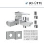 Schütte Wannenarmatur Tokyo II Chrom, Aufputz-Montage mit Zubehör und Montageanleitung.