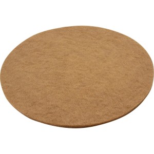Rundes beiges Polierpad, Ø 400 mm, für Holz-Öle. Zum Polieren und Schleifen von Holzoberflächen.