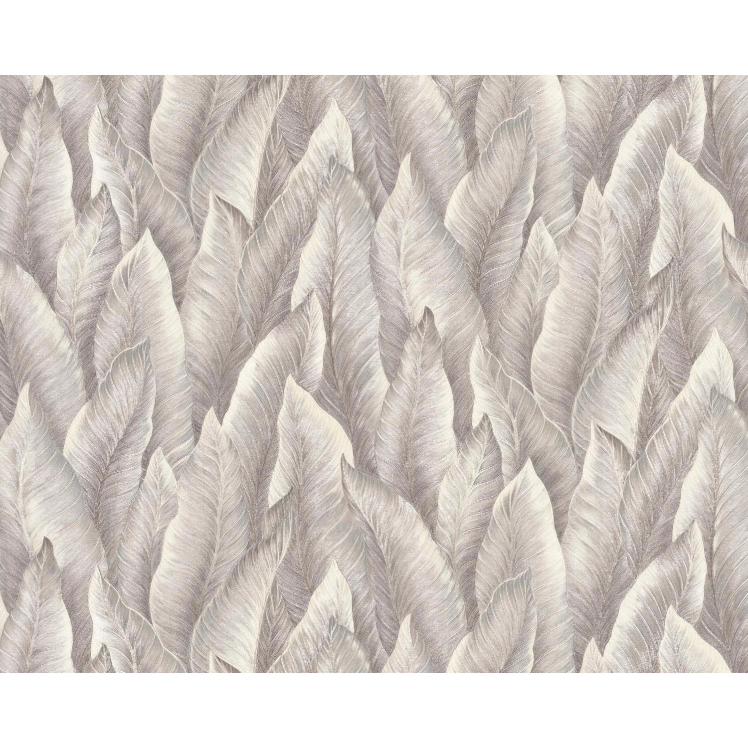 EDEM 420ST24 Präge Tapete Floral glitzernd Grau Beige-Grau Silber 1,06 m x günstig online kaufen