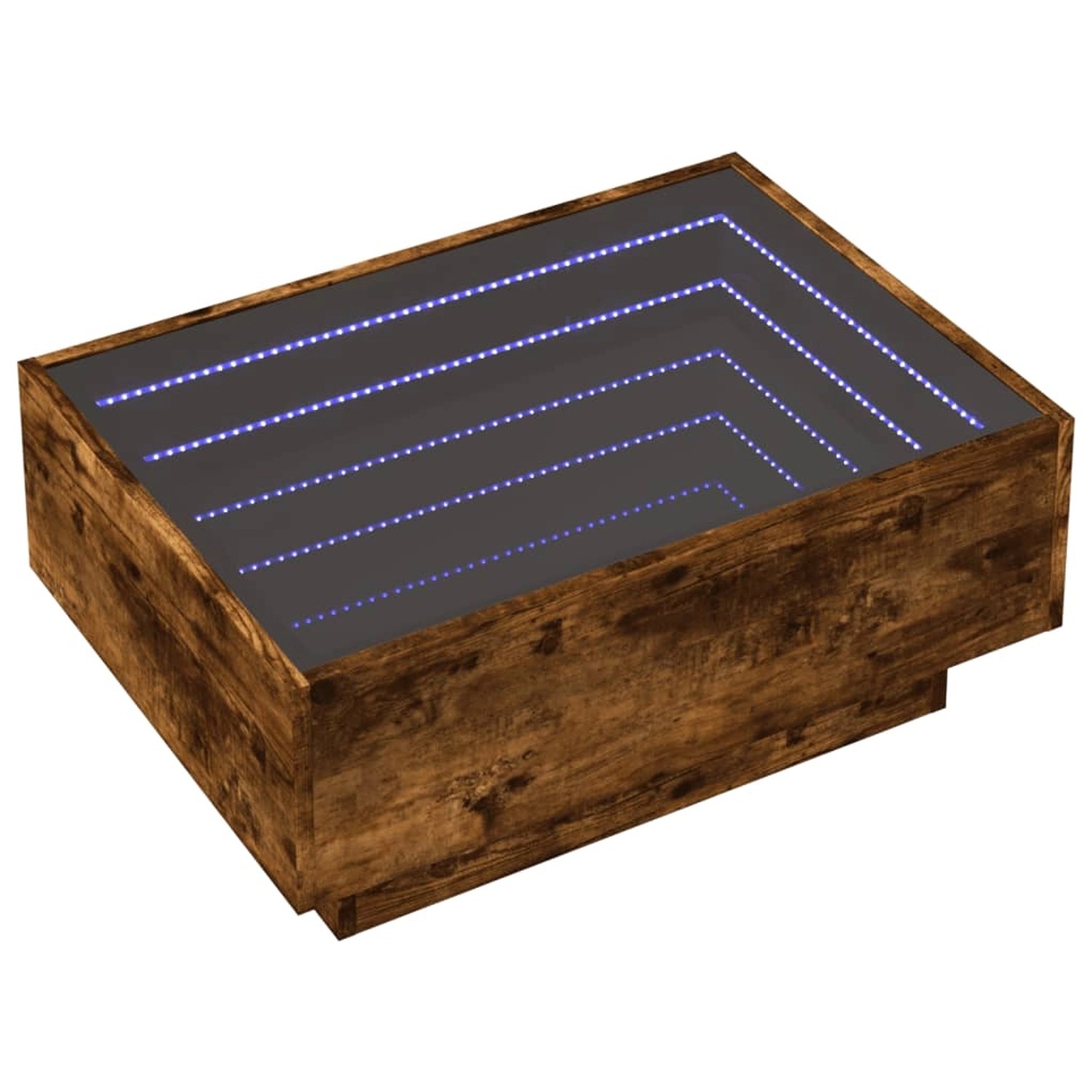 vidaXL LED-Couchtisch Räuchereiche 70x50x30 cm Holzwerkstoff 847515 günstig online kaufen