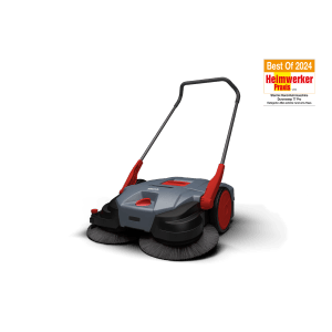 Starmix DuroSweep 77 PRO Kehrmaschine mit 77cm Kehrbreite und 40L Behälter.