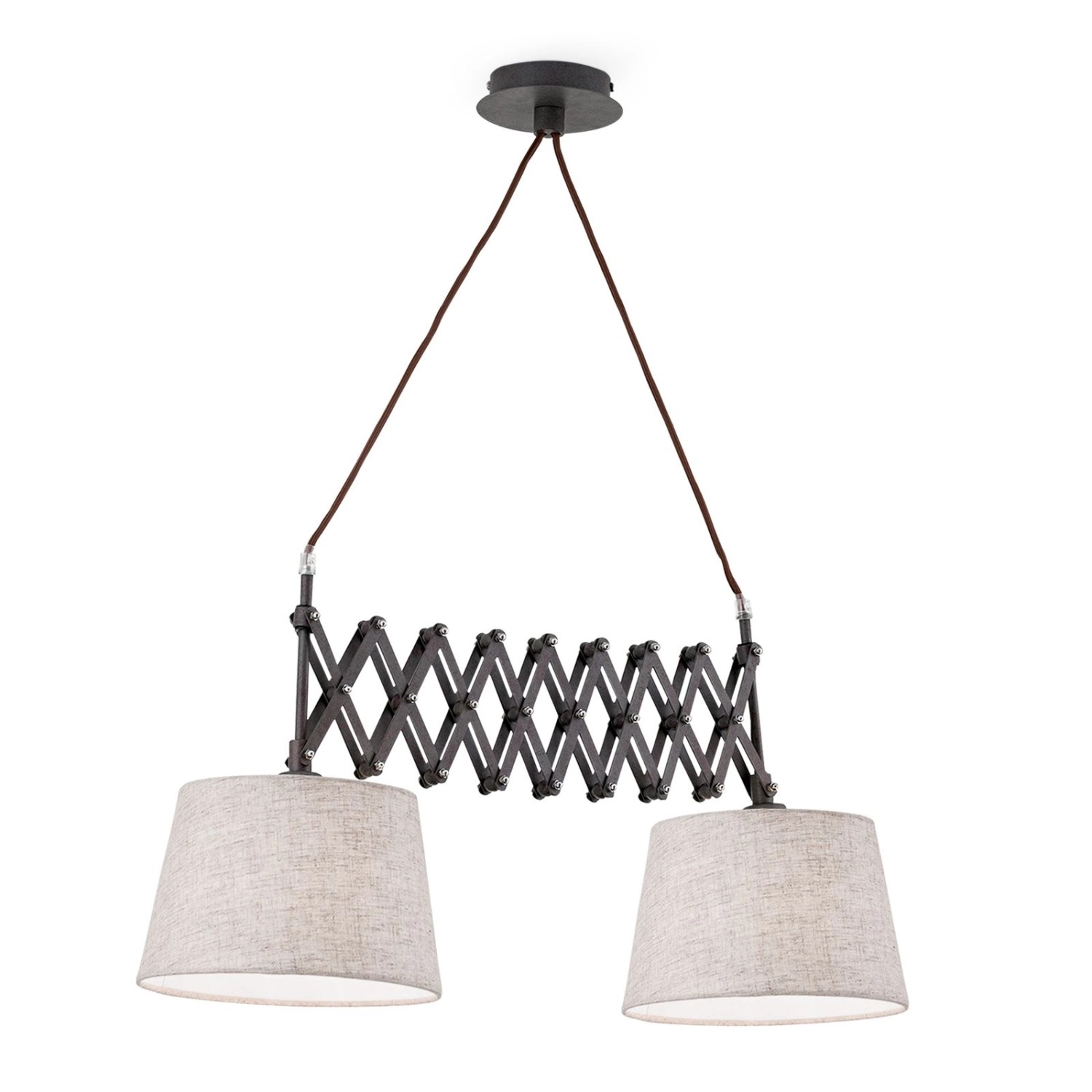 Orion Leuchten Boho Hängeleuchte Factory 100 x 18 cm Antik 2 x E27 günstig online kaufen