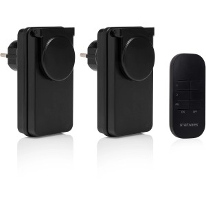 Smartwares Hausfunksteuerung: 2er Set Funk-Netzschalter für Außen mit Fernbedienung.