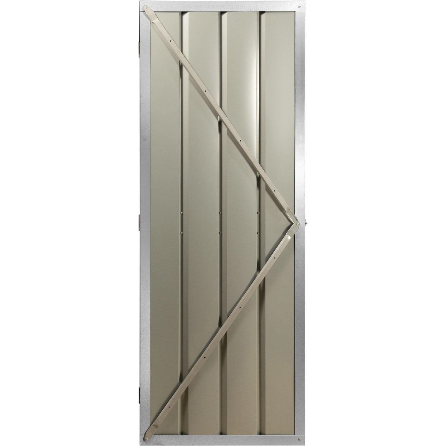 Globel Schwingtür-Kit 1 für Metallgerätehäuser, silber metallic.