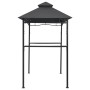 Anthrazitfarbener BBQ-Pavillon (240x150x255 cm) aus Stahl für den optimalen Sonnenschutz beim Grillen.