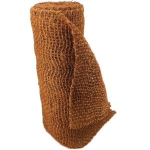 Aufgerollte, braune Aquagart Kokosmatte (2m x 1m) für Teichfolie und Böschungsschutz.