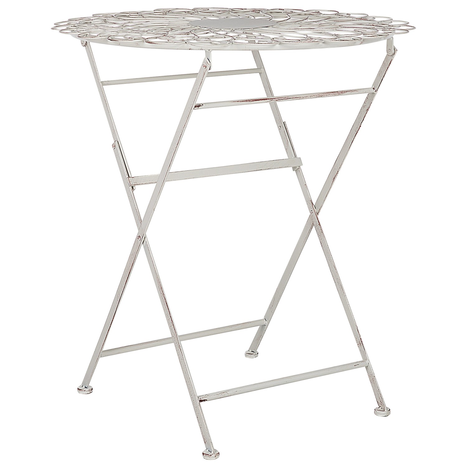 Beliani Gartentisch STIFFE Cremeweiß 70x70x76 günstig online kaufen