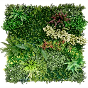 Primaflor Kunsthecke Jade, 100x100cm, detailreiche grüne Pflanzenwand für Innen & Außen.