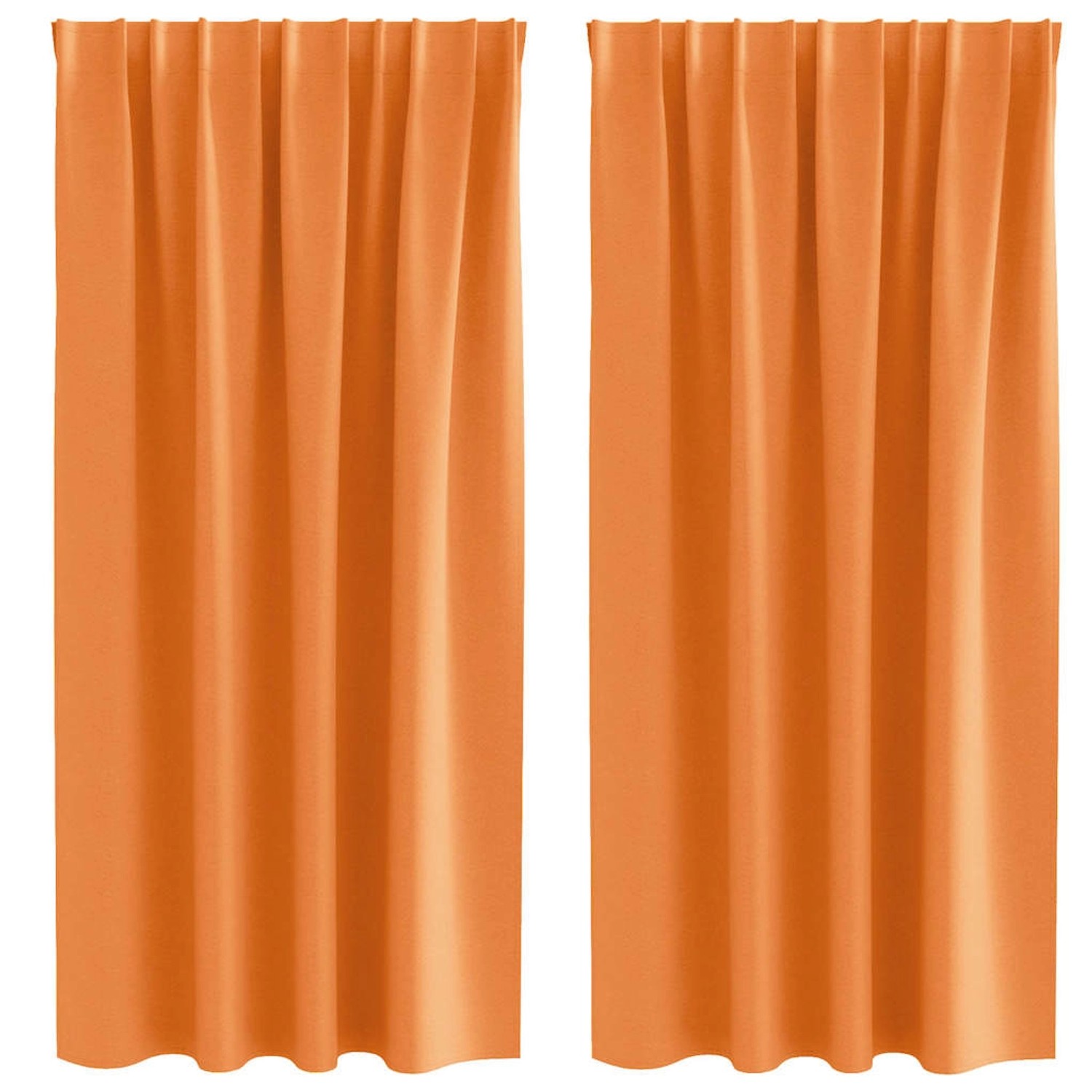 vidaXL Verdunkelungs-Vorhänge mit Ringen Orange Polyester 4107509 günstig online kaufen