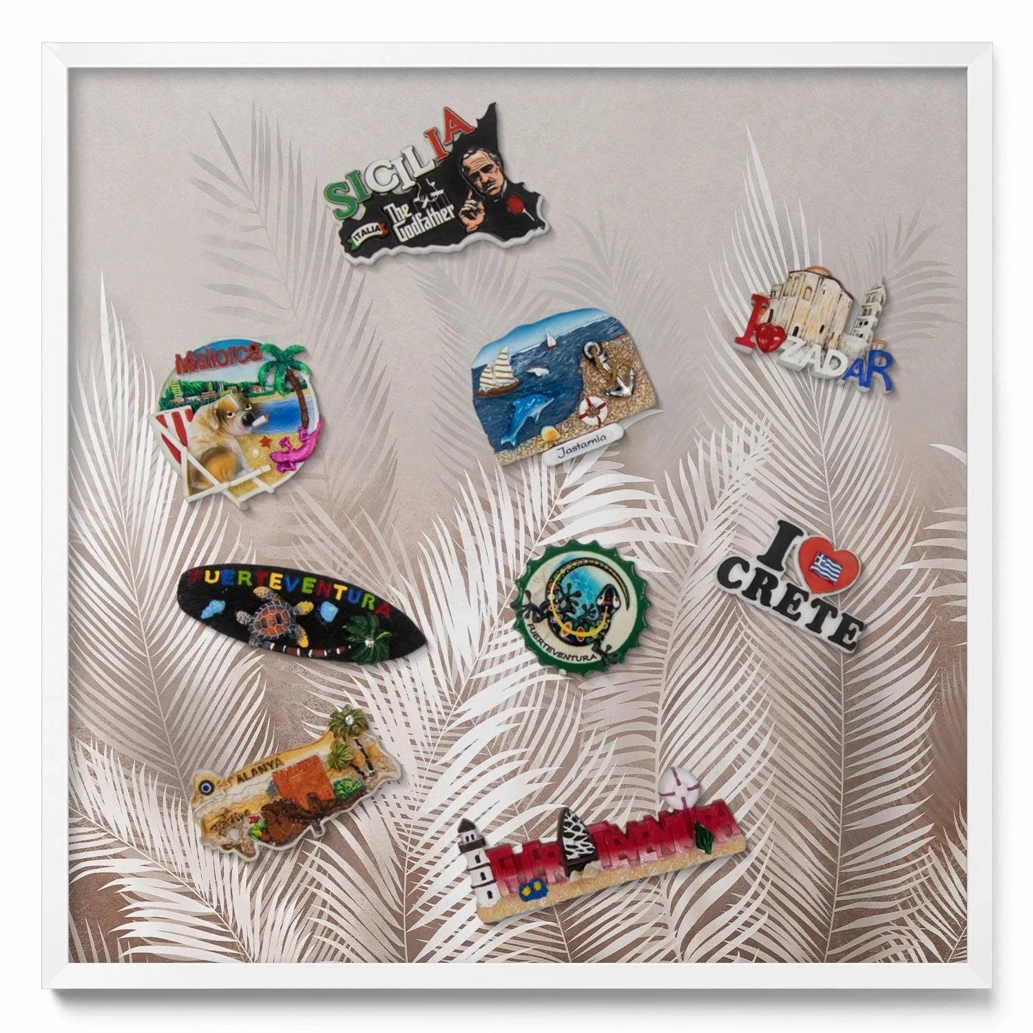 Tulup Magnettafel Magnetpinnwand Metall für Urlaubsmagnete Natürliche BohoB günstig online kaufen