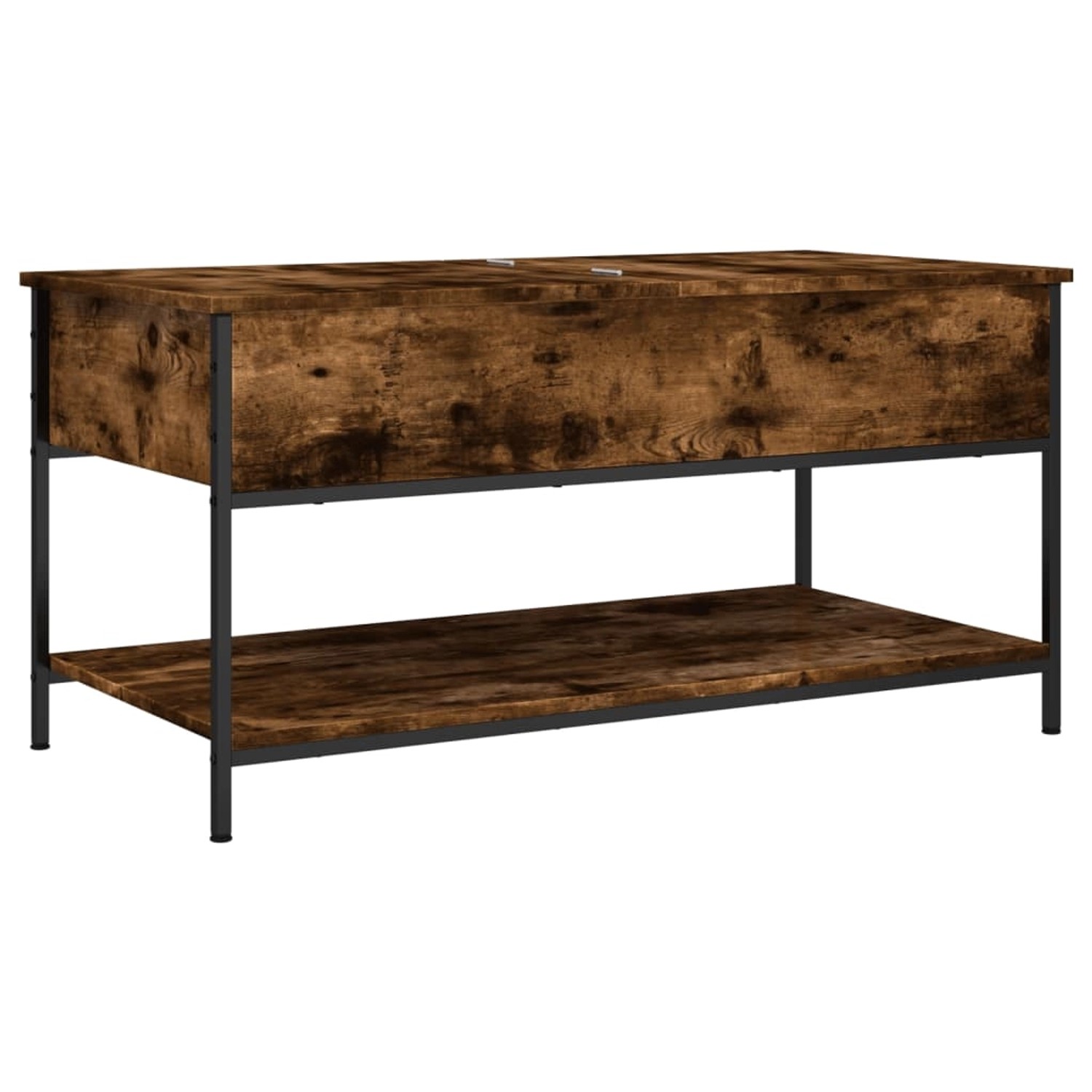 vidaXL Couchtisch Räuchereiche 100x50x50 cm Holzwerkstoff und Metall 845348 günstig online kaufen