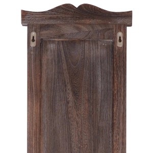 BERLINLODGE Garderobe 2er-Set 109x28x5,5cm Wandhaken Holz Braun Shabby
