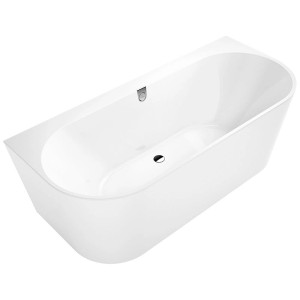 Villeroy & Boch Oberon 2.0 Vorwandbadewanne, 180x80 cm, Weiß, aus Quaryl® mit mittigem Ablauf.