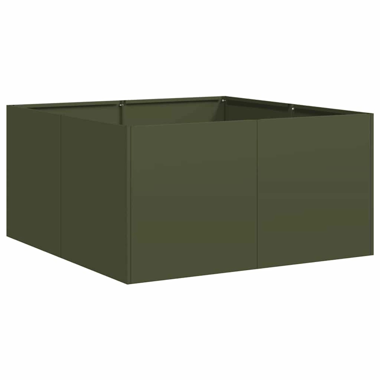 vidaXL Pflanzkübel Olivgrün 80x80x40 cm Kaltgewalzter Stahl 860741 günstig online kaufen