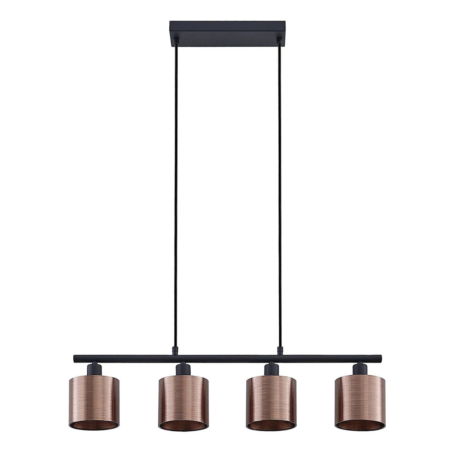 Lindby Pendelleuchte Joudy 9627438 Modern in Bronze aus Metall 4-flammig E14 Wohnzimmerleuchte