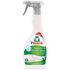 Frosch Teppich- und Polsterspray 500ml zur Fleckenentfernung und Geruchsneutralisierung.