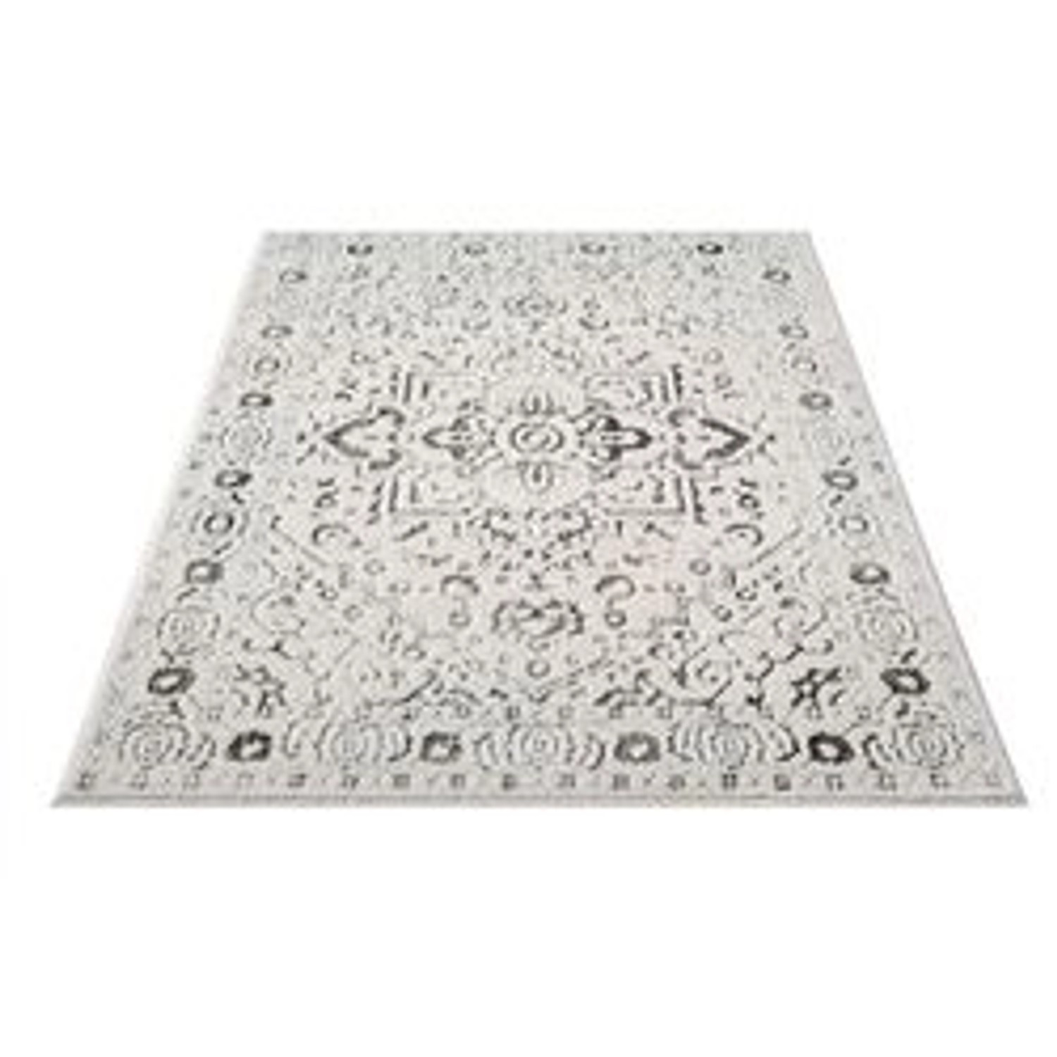 payé Teppich Ello 0638 Boho Flachflor 120x170 cm Grau günstig online kaufen