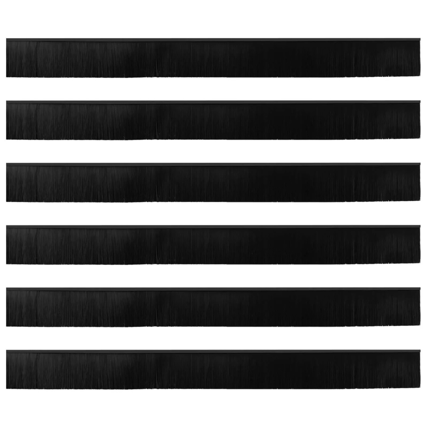 vidaXL Selbstklebende Türbürstendichtungen 6 Stk Schwarz 100 cm 42019576