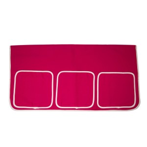 Pinke Stofftasche mit 3 Fächern für Hochbett, Bettzubehör.