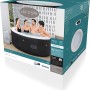 Verpackung: Bestway Lay-Z-Spa Miami AirJet, aufblasbarer Whirlpool für 4 Personen, Ø 180 cm, schwarz.