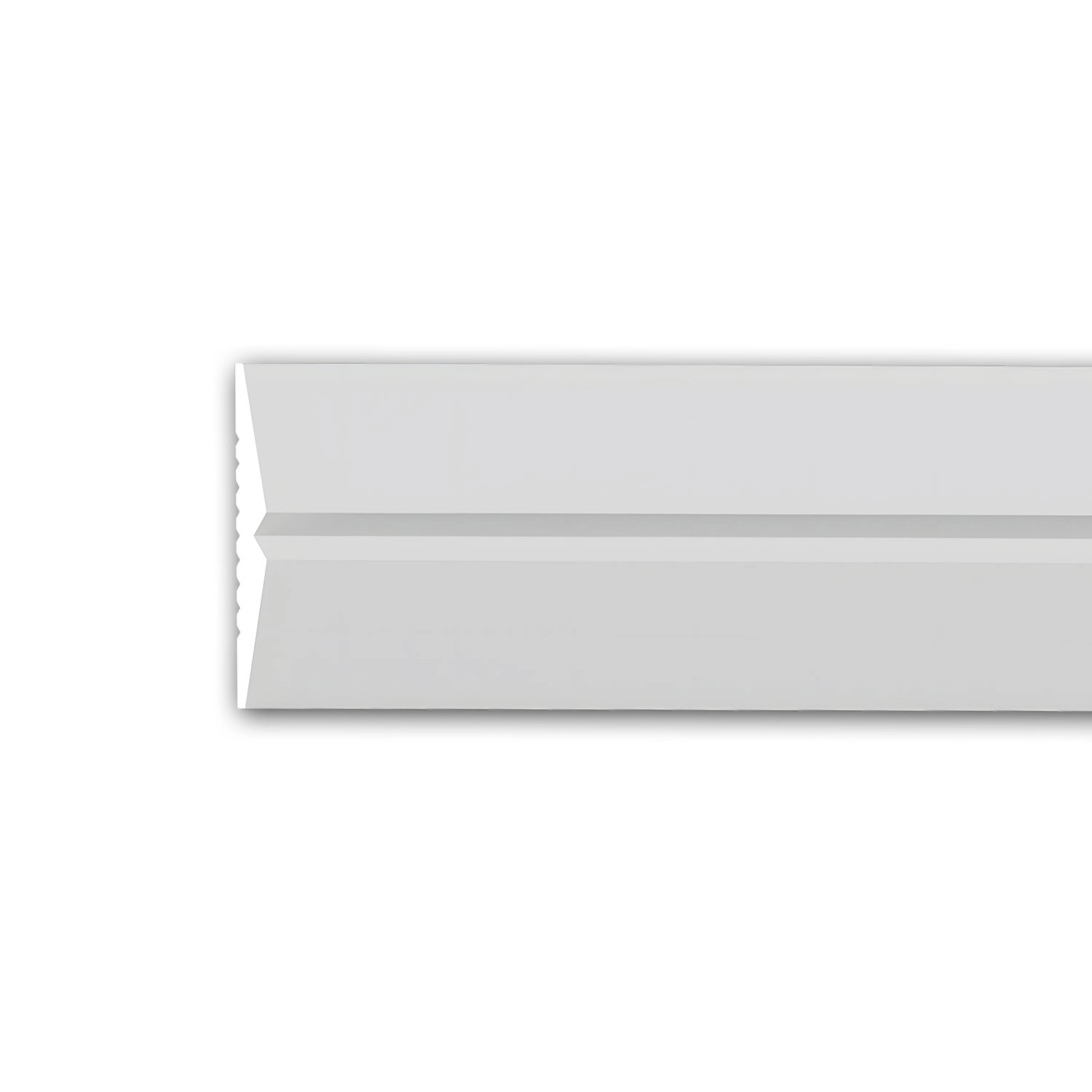 PROFHOME 651812 Wandleiste Friesleiste Zierleiste Stuckleiste 2 m 200 cm x 0,8 cm x 5 cm Weiß