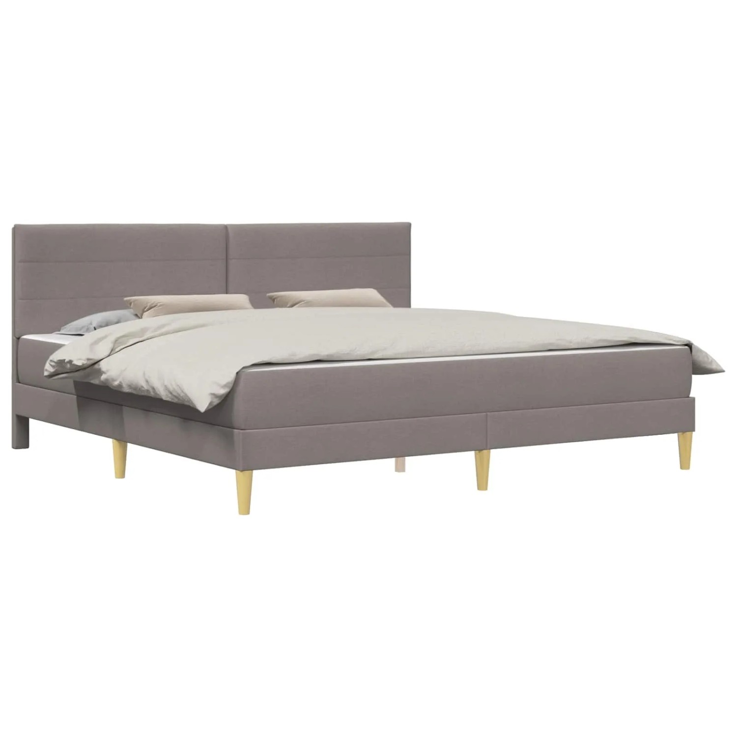 vidaXL Bettrahmen Taupe 180 x 200 cm Polyester 3414972