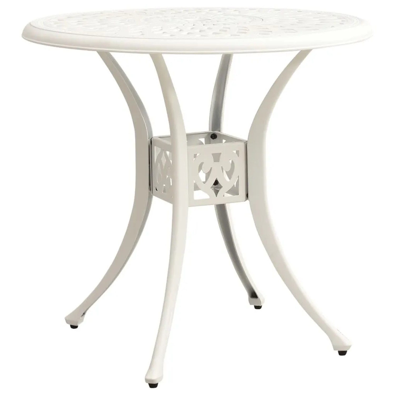Furnicato Gartentisch Weiß 78x78x72 Cm Aluminiumguss