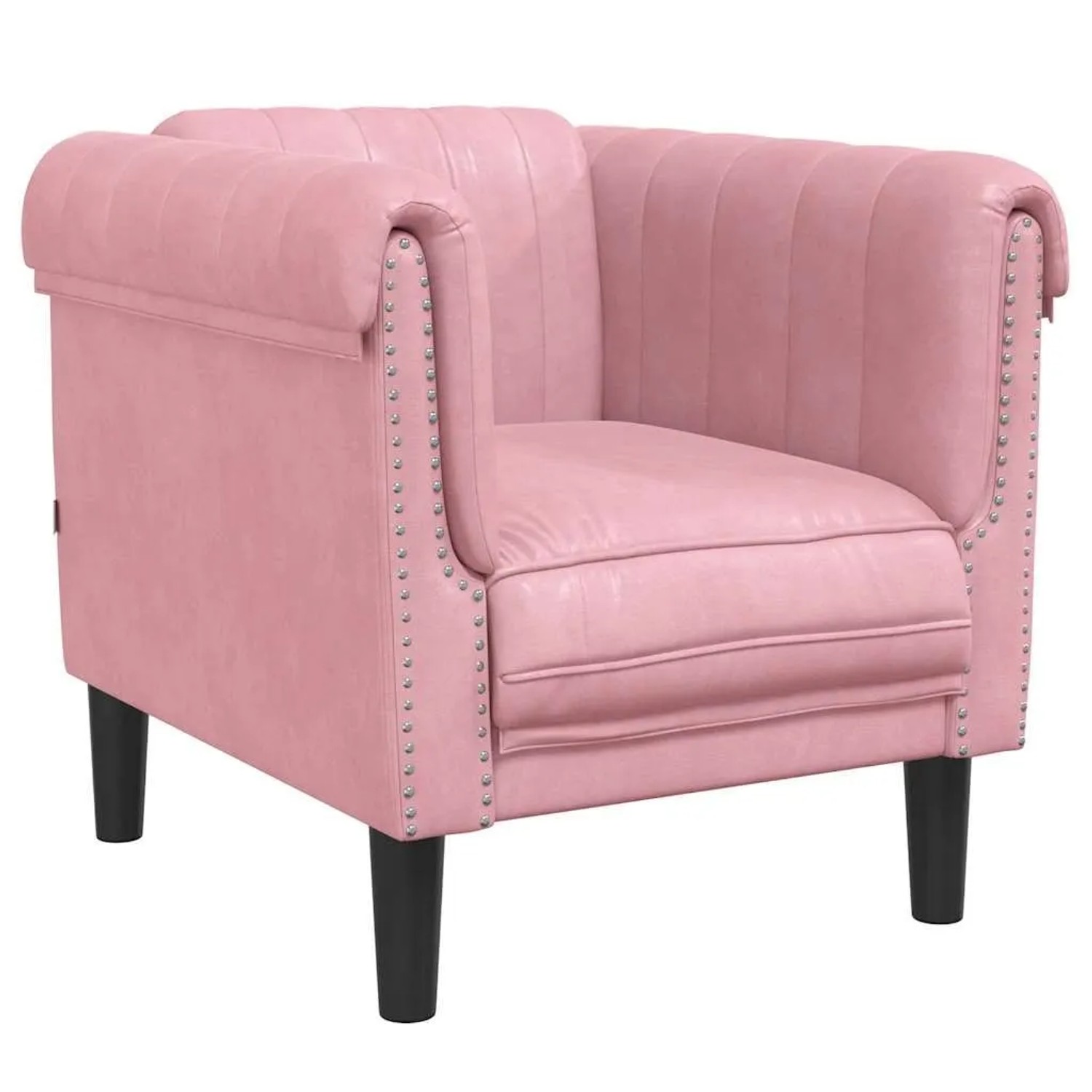 vidaXL Sessel Rosa Samt 372568