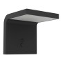 Schwarze Eglo LED Solar Wandleuchte Spiante mit Sensor, 14x14cm. Solar-Wegeleuchte für den Außenbereich.