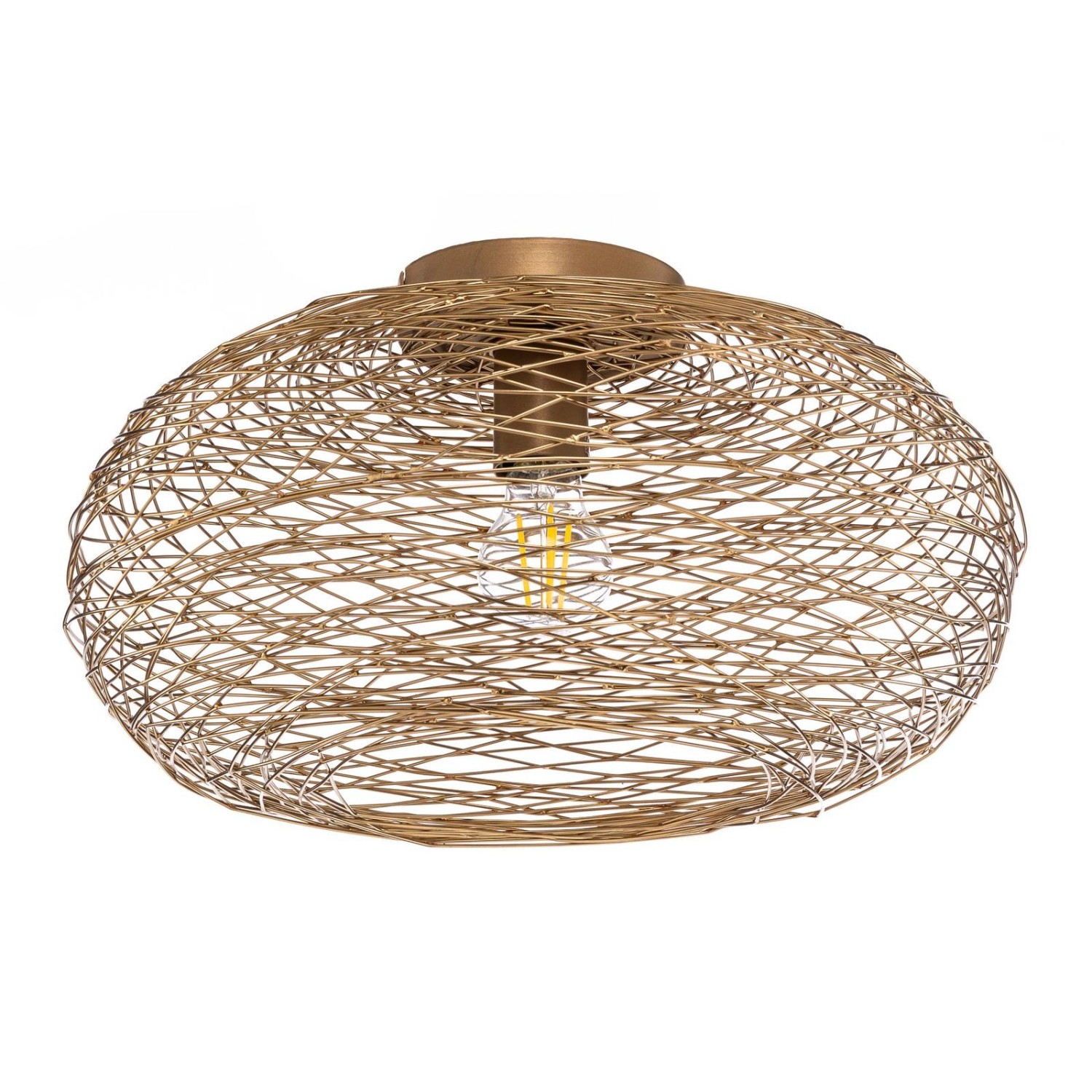 Lindby Deckenlampe Kaviya 10020792 Design Modern in Gold Messing aus Metall günstig online kaufen