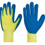 LUX Schnittschutz-Handschuhe Gr. 8, Arbeitshandschuhe mit Nitrilbeschichtung, gelb/blau.