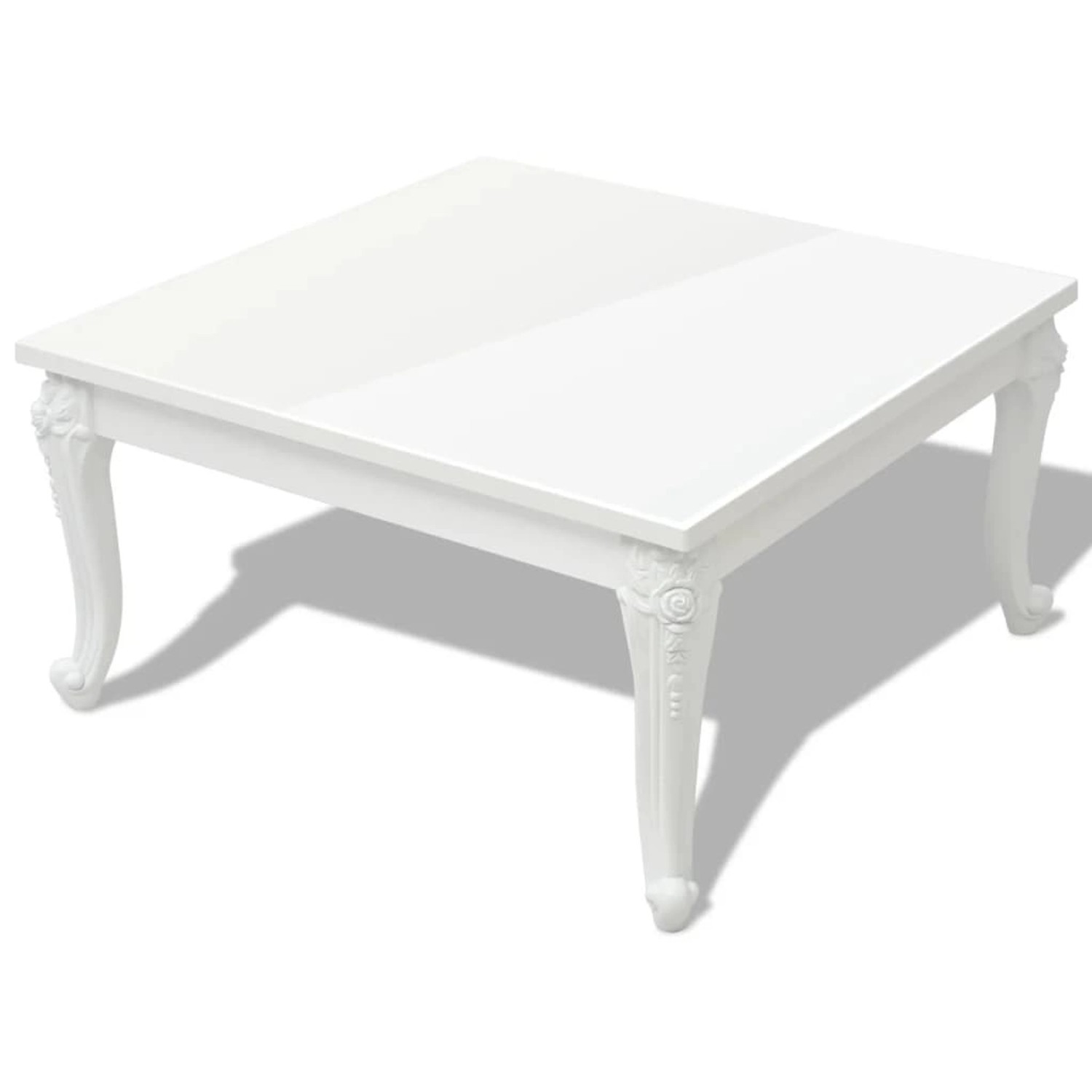 vidaXL Couchtisch 80x80x42 cm Hochglanz-Weiß 243379 günstig online kaufen