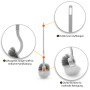 BigDean Klobürsten-Set, 4 weiße WC-Bürsten mit Randreiniger und Klebehaken.