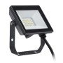 Schwarzer Philips Projectline LED Außenstrahler, 10W, 3000K, IP65, für Garten, Einfahrt oder Parkplatz.
