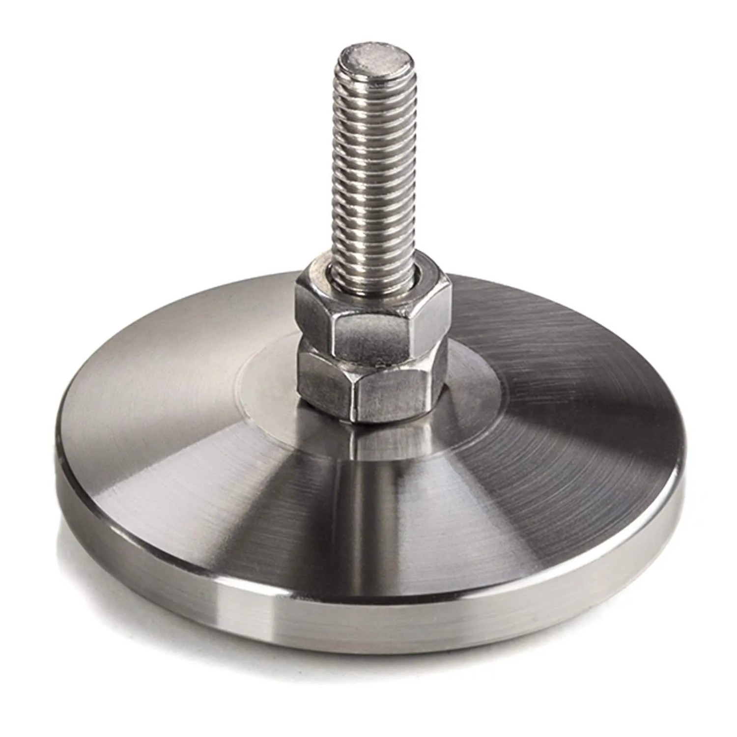 SOTECH Verstellschraube M8 x 30 mm Ø40 mm Echt Edelstahl SS201 Höhenverstellbar mit Gummi Fußteil