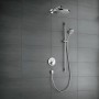Hansgrohe Isiflex Brauseschlauch 160 cm, Chrom, an Duschsystem mit Kopf- und Handbrause.