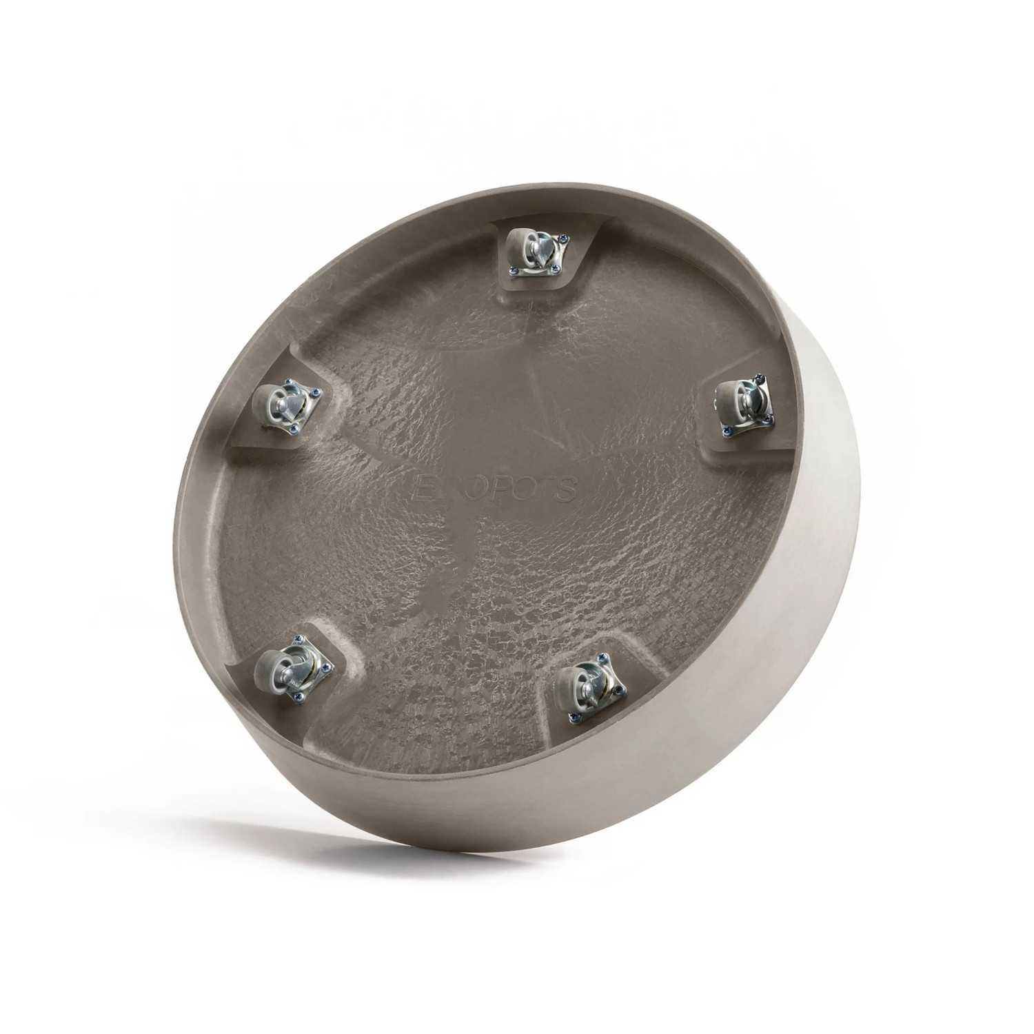 Ecopots Untersetzer Amsterdam Rollen, taupe, 41,6 cm. Untersetzer mit Rollen für Blumentöpfe.