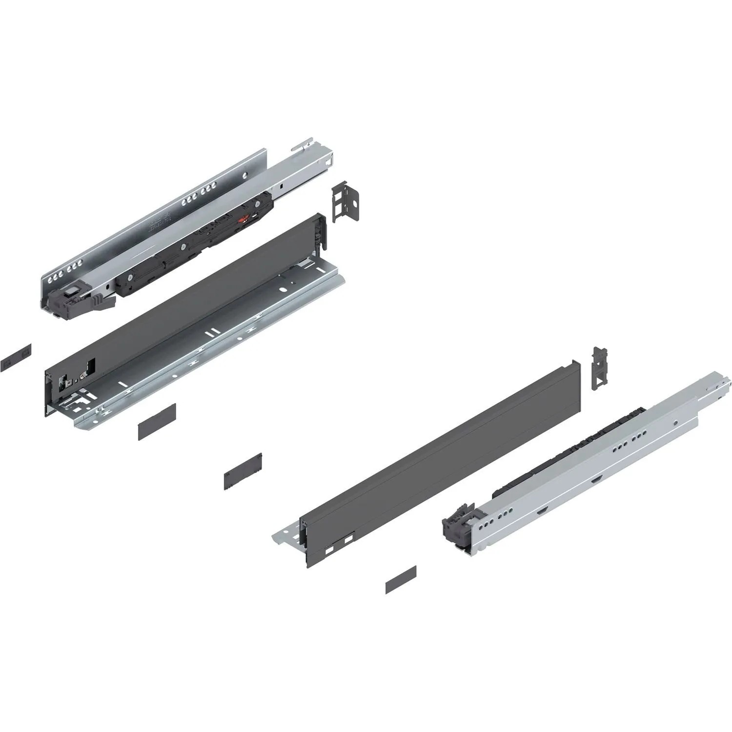 Blum Legrabox Pure Set Höhe N Tip-On Vollauszug 450 mm 70 kg Oriongrau 1 Paar