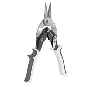 STAHLWERK Blechschere für gerade Schnitte, Metallschere mit ergonomischem Griff.