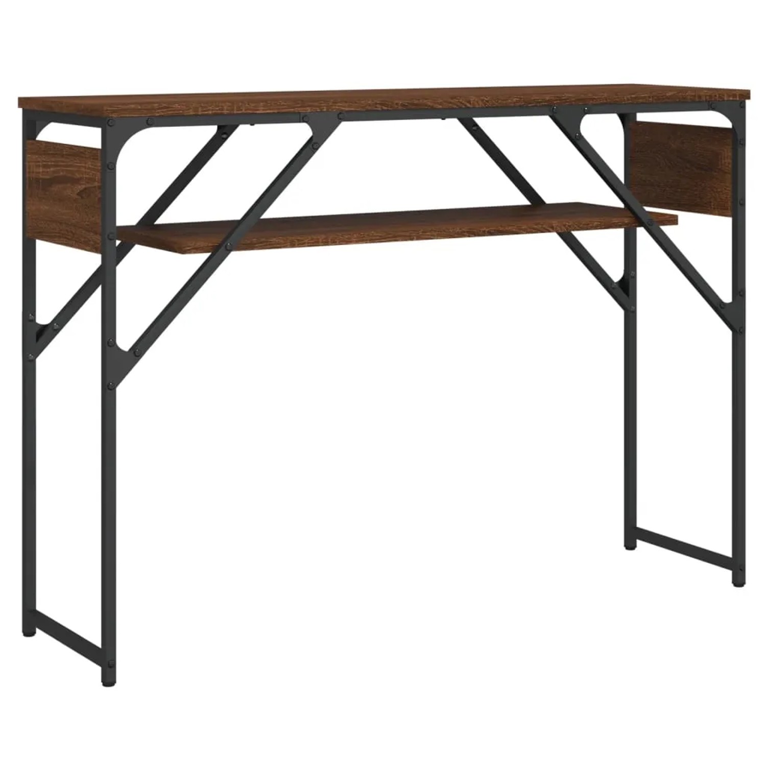 vidaXL Konsolentisch mit Ablage Braun Eichen-Optik 105x30x75 cm