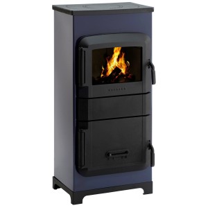 Wamsler Werkstattofen RH 8F Lavendel, 8 kW, Stahlofen mit Sichtfenster und Holzfeuer.