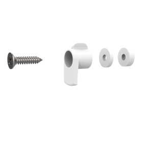 Windhager Insect-Stop Vorreiber Set, 4 Stück, weiß, für Insektenschutz Montage.