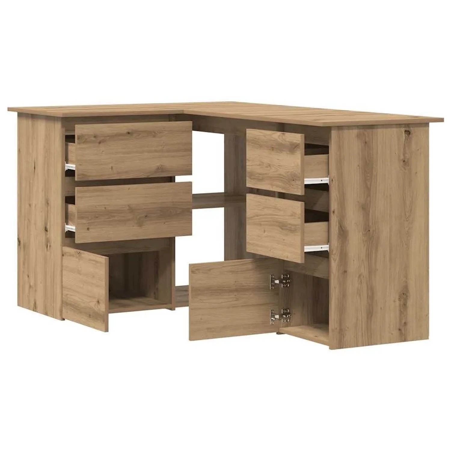 vidaXL Eckschreibtisch Artisan-Eiche 145x100x76 cm Holzwerkstoff 855963_5