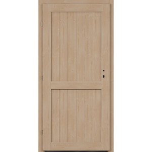 Roro Nebeneingangstür OHE 1003 Fichte, 98x198 cm, DIN L, unbehandeltes Holz.